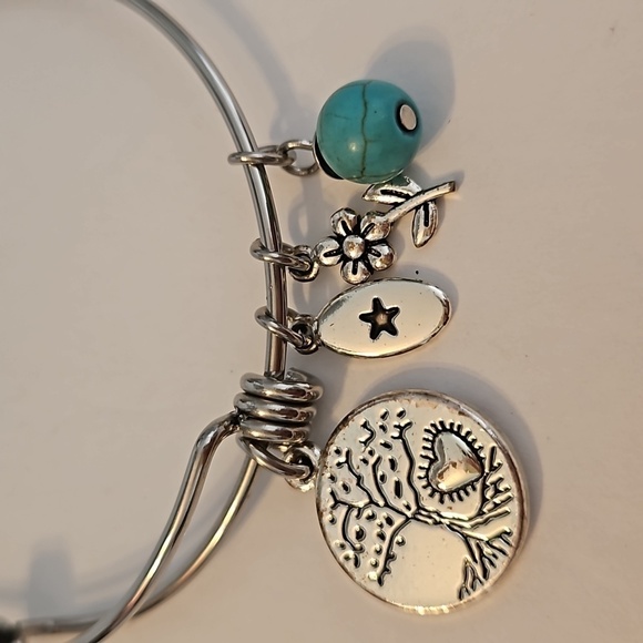 3 Charmed Silvertone Bracelets - Picture 9 of 10